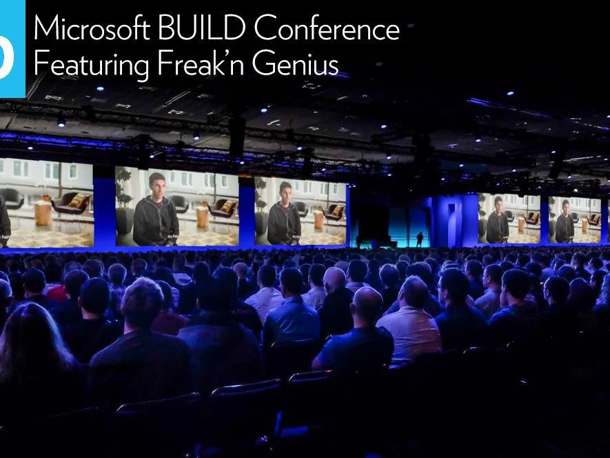 Microsoft BUILD stage featuring Freak'n Genius