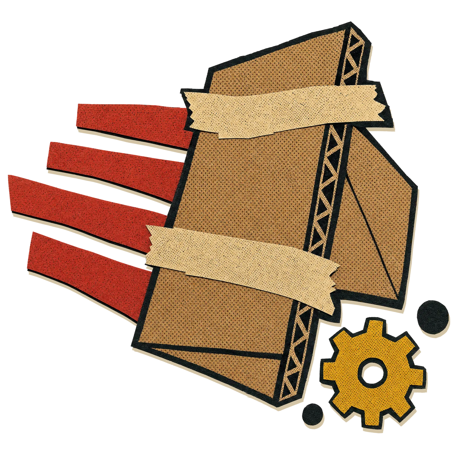 Hand-drawn cardboard box icon